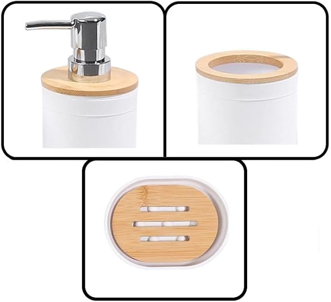 Oásis — Conjunto para Banheiro com 6 Peças em PP e Bambu — imagem 9