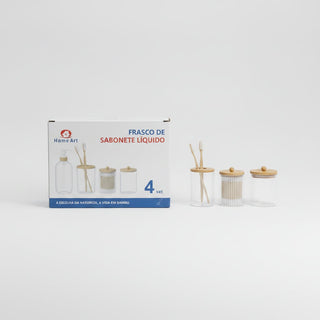 Kit para Banheiro e Lavabo 4 Peças com Bambu — imagem 2
