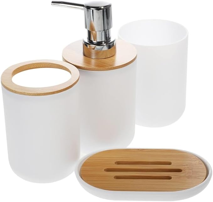 Oásis — Conjunto para Banheiro com 6 Peças em PP e Bambu — imagem 4